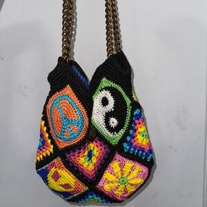 Kensington Crocheted Hobo Tote Bag